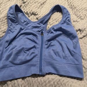 Zip up sports bra